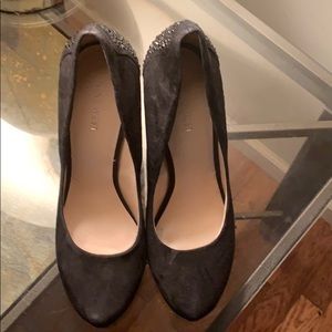 Black suede Nine West heels. Size 9.5